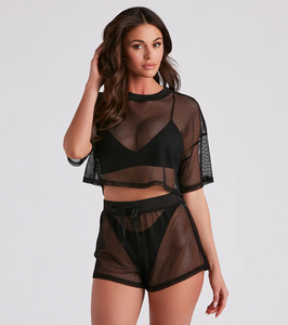 Shorts amples en tissu mesh sexy à double couche, parfaits pour le cheerleading et la course à pied - Product Image 4