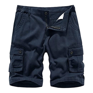 Wholesale Hot Selling Solid Color Breathable Quick Dry Canvas Cotton Summer Multi-Pocket Casual Cargo Shorts for Men - Product Image 1