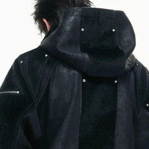 Sudadera con Capucha de Felpa para Hombre, Fabricada en Pakistán, Lavado Ácido, Color Sólido, 100% Algodón, Transpirable, Logotipo Personalizado, Teñido Liso, Invierno, 500g - Product Image 3