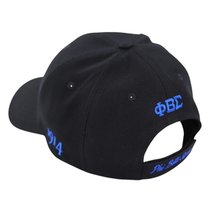 Casquette de baseball réglable brodée avec les lettres grecques Phi Beta Sigma, bleu roi, 1914, pour la fraternité - Product Image 3