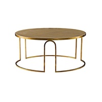 Table basse vintage en métal avec plateau en verre, meuble décoratif pour un style intérieur classique et contemporain