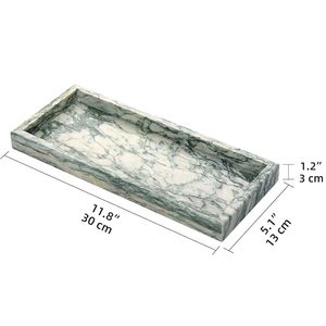 Premium Handmade Marble Bathroom Display Tray for Soap, Candles, Towels and Hotel Style <b>Vanity</b> Decor By AALIYAN IMPEX - Product Image 2