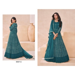 2024 dernière broderie lourde Anarkali costume Style pakistanais fête porter longue robe robe pour dames Dupatta vêtements indiens Style - Product Image 4