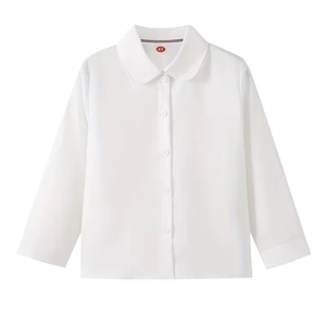 Unisex POLO <b>Cardigan</b> Shirt High School Uniform College Style POLO Collar Long-Sleeved Open Button 100% Cotton <b>Spring</b> Autumn Easy - Product Image 1