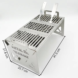 Barbecue portable en acier inoxydable 304, pliable, au charbon de bois, pour le camping, le pique-nique en plein air, version 2 - Product Image 2