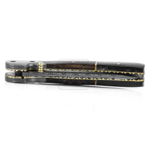 Cuchillo Plegable de Acero de Damasco Hecho a Mano Damascus Deal DD-FK-731, 190mm de Longitud Total, para Exteriores y Caza, Mango de Cuerno de Búfalo - Product Image 6