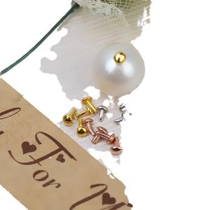 Accesorios de Joyería de Plata S925, Productos Semiterminados, Conector de Perlas con Orificio Pasante, 10 Piezas - Product Image 5