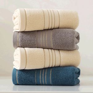 Solid Color Cotton <b>Bath</b> <b>Towels</b> Rectangular Dyed Skin-Friendly For Home Use - Product Image 3