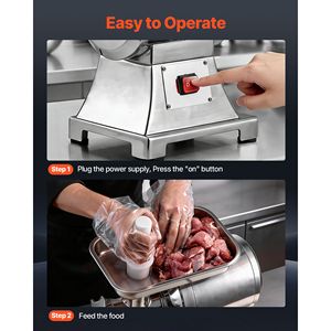 Tritacarne Elettrico Commerciale con Capacità di 9,2 Libbre/Minuto # Tritacarne 12 in 1 con 2 piastre, 3 tubi per insaccare salsicce e kit Kibbe incluso - Product Image 4