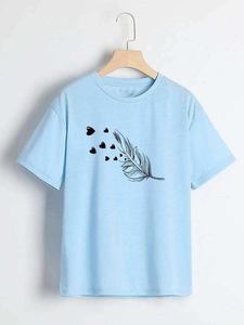 Women Summer Printed T Shirt Casual Breathable Cotton Tops Short Sleeve Lightweight Comfortable Female Wear - Product Image 5