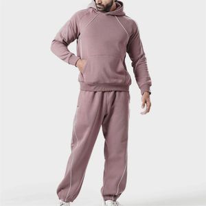 Ensemble de survêtement de luxe pour homme 2026 en molleton épais 100 % coton, avec logo personnalisé imprimé et strass, unisexe, streetwear décontracté, sweats à capuche - Product Image 1