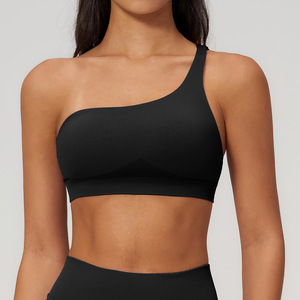 Débardeur de yoga contrasté pour femme avec soutien-gorge de sport push-up, bretelles convertibles, extensible, respirant, antichoc, pour le fitness - Product Image 2