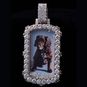 Colgante de Plata Personalizable con Diamantes de Moissanita VVS, Estilo Hiphop, Joyería de Moda para Raperos - Product Image 1