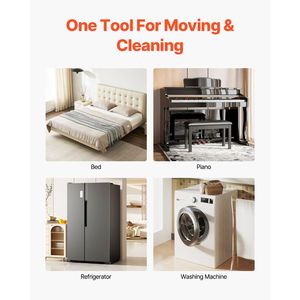 Carrello per Mobili Resistente con Ruote Girevoli a 360 Gradi, Capacità di Carico 1530 Kg, Pannello in Acciaio al Carbonio, Ruote da 5 Pollici per Spostamento Mobili - Product Image 6