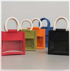 Bolsos de Yute Geométricos de Moda - Tamaño Grande/Mediano, Lavables, con Cierre - Product Image 6