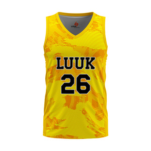 Personalized Front Logo High Quality Breathable Moisture Wicking Plus Size Sleeveless 100% Polyester Basketball Training Jersey - Product Image 1