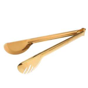 Ajoutez à vos ustensiles de cuisine des pinces de cuisine élégantes en acier inoxydable pour griller et servir, outil pour steak BBQ au design élégant. - Product Image 1