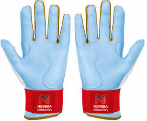 Gants de frappeur de baseball/softball sur mesure, manchette courte, paume antidérapante, fermeture auto-agrippante, service OEM ODM pour adultes - Product Image 6
