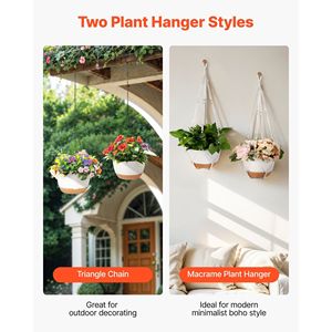 2 confezioni da 10 pollici fioriere sospese per interni ed esterni cesti appesi per vasi di fiori - Product Image 4
