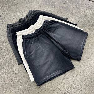Shorts en molleton personnalisés effet délavé vintage, 350 g/m², en coton French Terry, avec cordon de serrage et poches latérales, pour l'été - Product Image 4