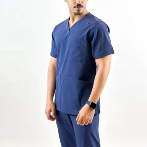 Ensemble de blouses médicales pour hommes avec plusieurs espaces de rangement, vêtements d'hôpital d'été, 100% coton, séchage rapide, haute qualité, doux, confortable, livraison rapide - Product Image 6
