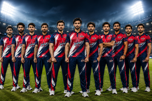 Ensemble de maillot de cricket pour hommes, séchage rapide, sublimé, polo à manches courtes et pantalon, coupe classique, toutes saisons - Product Image 6