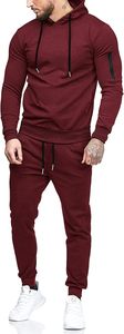 Conjunto Deportivo Personalizado para Hombre 2025, 250GSM, Tela Elástica de Nailon, Dos Piezas, Sudadera con Capucha y Pantalones Deportivos, Traje Atlético Informal para Gimnasio y Entrenamiento - Product Image 2