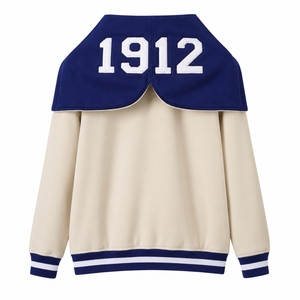 Sudadera con Capucha Varsity Personalizada, de Felpa Gruesa, con Apliques Bordados, para Equipos Universitarios, Estilo Urbano, Fabricante OEM - Product Image 2