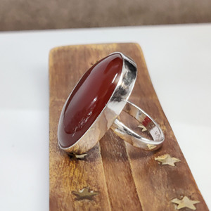 Large Oval Carnelian <b>Ring</b> <b>Statement</b> Handmade Gemstone <b>Ring</b> Boho Orange Stone Unisex bulk <b>silver</b> <b>rings</b> - Product Image 2