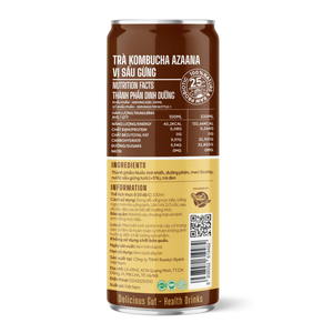 Té de Kombucha Fermentado con Jengibre Dracontomelon, Bebida Probiótica Lista para Beber, Proveedor al por Mayor de Marca Privada OEM - Product Image 2