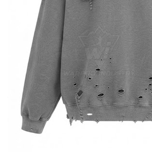 Sudaderas Casuales con Efecto Desgastado para Mujer, de Algodón Grueso con Forro Polar, Personalizables con Bordado - Product Image 3
