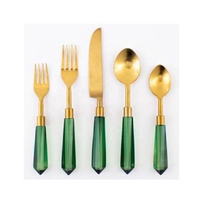 Ensemble de couverts traditionnels faits à la main, finition multicolore, polissage miroir, acier inoxydable, couverts de table, articles de cuisine pour la maison - Product Image 5