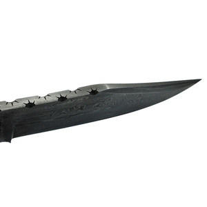 Cuchillo de Caza DIY de Última Generación y Calidad Premium, Hoja Fija de Acero de Damasco, Punta Caída, Borde Recto, Mango de Madera, Hecho a Mano - Product Image 5