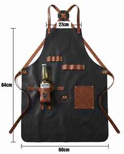 Tablier réglable en cuir véritable pour hommes et femmes, tenue de travail professionnelle universelle pour diverses métiers LPN-0286 - Product Image 5