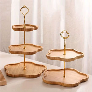 ขาตั้งเค้กไม้สไตล์ชนบท ตกแต่งแบบธรรมชาติ เหมาะสำหรับเสิร์ฟคัพเค้ก ขนมอบ งานฉลองวันเกิด ตกแต่งเคาน์เตอร์ครัว - Product Image 1