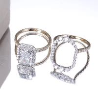 Bague de fiançailles en or blanc avec diamant taille radiant, style classique pour femme, diamants naturels certifiés GIA