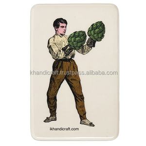 Bandeja Moderna de Metal Rectangular con Diseño a Cuadros de Alta Calidad, Colección Diva IK-96701, Paquete Multipiezas, Esmalte Transparente Fruitlady - Product Image 2