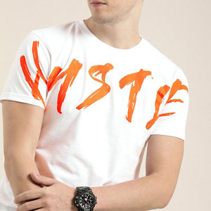 Service OEM, t-shirts à col rond pour hommes imprimés par sublimation personnalisée, t-shirt en coton épais et lourd avec sublimation intégrale pour hommes - Product Image 4