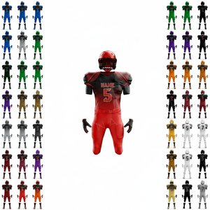 OEM Unique Design Short Sleeve American Football Uniforms Customized Embroidery Logo Design Team Name & Number Football Uniforms - Product Image 1