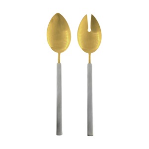 Cucharas y tenedores de lujo discretos para ensaladas – Utensilios minimalistas de lujo para cenas sofisticadas - Product Image 3