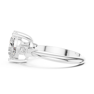 3CT Heart Cut Lab Grown Diamond Engagement Ring in 18K White Gold Custom Fine Jewelry Ring Wedding Jewelry IGI Certified Diamond - Product Image 5