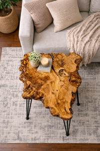 Golden Olive Burl <b>Coffee</b> <b>Table</b> Rustic Olive Wood Slab <b>Table</b> Artisan Burl Wood <b>Coffee</b> <b>Table</b> Mediterranean Olive Wood <b>Table</b> Wild - Product Image 3