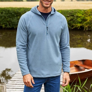 Custom Made PIHA SPORTS Winter <b>3</b>/4 Zipper Eco-Friendly Windproof Fleece Hoodie Men Polyester/Cotton Material Plus Size 340g - Product Image 4