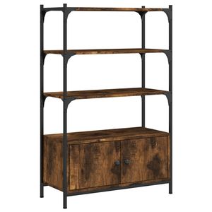 Bibliothèque en métal de taille moyenne en bois d'ingénierie chêne fumé - Product Image 2