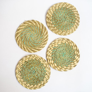 <b>Set</b> of <b>4</b> Handmade <b>Round</b> Seagrass Woven Coaster Placemats OEM Eco-Friendly Coaster <b>set</b> <b>Table</b> Decor Made from Vietnam HNH Craft - Product Image 6