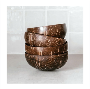 Bol en coquille de noix de coco poli à la main, glaçure bleue craquelée, motif tortue, vaisselle décorative moderne pour la maison, écologique, non toxique - Product Image 1