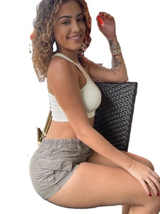 Pantalones cortos chinos de algodón transpirable de alta calidad personalizados al por mayor con diseño de múltiples bolsillos y cintura con cordón y secado rápido - Product Image 6