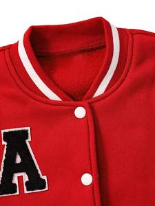 Blousons de baseball universitaires décontractés pour enfants en gros, coupe-vent pour bébés, blousons bomber pour tout-petits garçons - Product Image 3