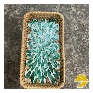 Bandeja de Ratán Hecha a Mano en Vietnam con Incrustaciones de Madreperla para Decoración Elegante de Mesa, Accesorios para el Hogar y Colecciones Minoristas - Product Image 3