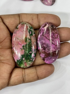 Thulite rose naturelle, pierres précieuses en vrac, cabochons de forme ovale, lot de 10 pièces, 95g, fournisseur en gros de pierres précieuses en vrac pour les acheteurs chinois - Product Image 5